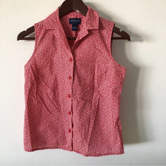 Ann Taylor Floral Top Sz 2P - Picture 1 of 5